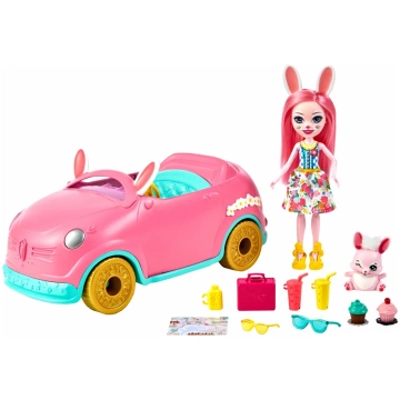 Enchantimals auto komplekts ar piederumiem Bunnymo