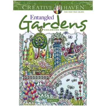 Creative Haven Entangled Gardens Coloring Book Ang