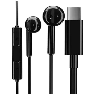 pluX USB C austiņas, C tipa austiņas ar mikrofonu,