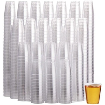 MATANA 1000 plastmasas šota glāzes, caurspīdīgas, 