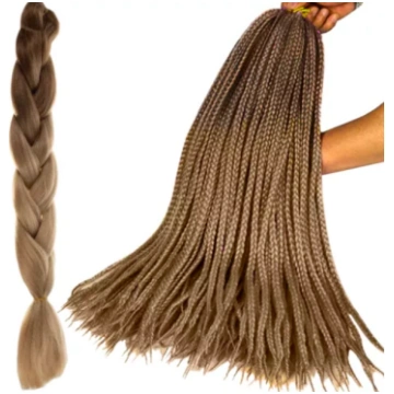 Kanekalons Sintētiskās Ombre Afro Bizes Frizūrām 6