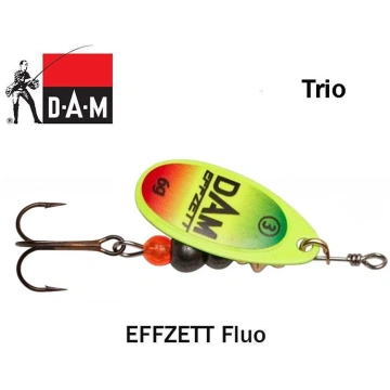 Rotējošais māneklis DAM effzett Fluo Trio 6 g