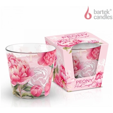 Aromātiskā svece Peony Pink Sunset Bartek Candles