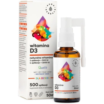 AURA HERBALS D3 vitamīns bērniem MCT aerosols (50 