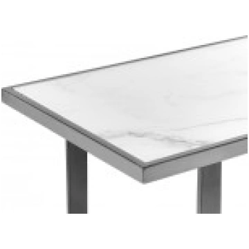 Beliani Marble efekta balta un sudraba konsole PLA