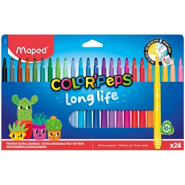 Flomāsteri MAPED LongLife-2 new, 3.7mm 24 krāsas, 