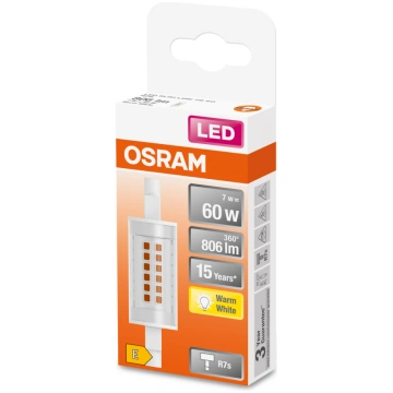 Spuldze Osram LED, Erimõõduline, balta krās., R7s,