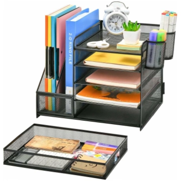 Galda organizators DA462, melns - desk organizer, 