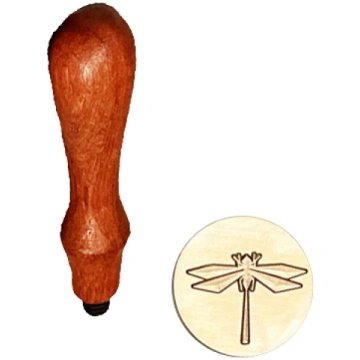 Zīmogs Dragonfly, ar koka rokturi