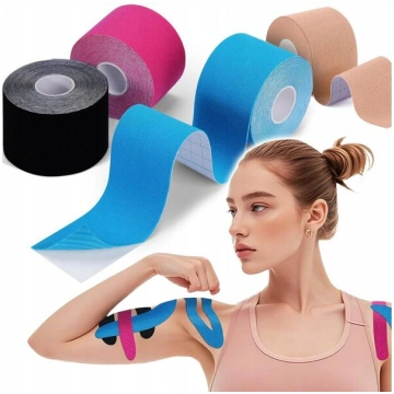 Kinezioloģisko lentu komplekts 4 krāsas 5 m x 5 cm