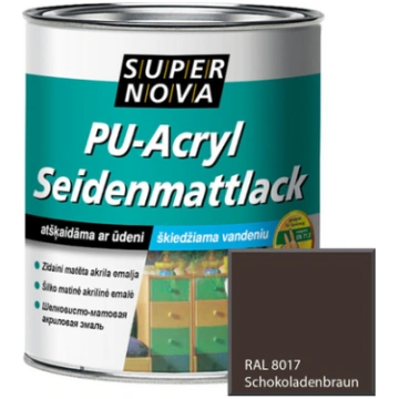 Ūdens bāzes pusmatēta akrila emaljas krāsa Super N