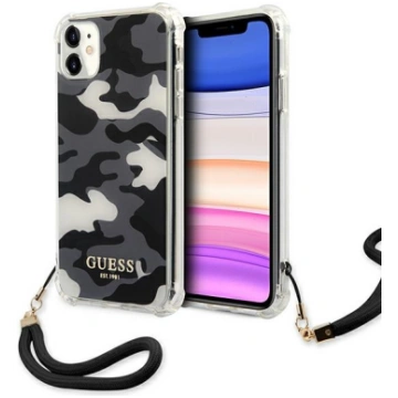 Guess iPhone 11 vāciņš Melns Camo Collection - PC 