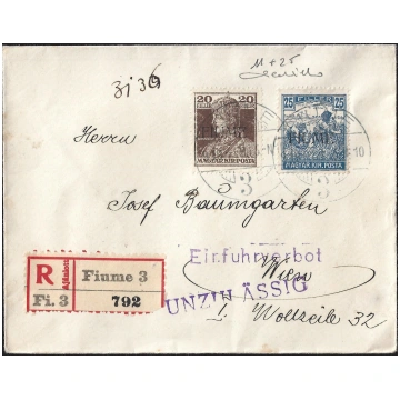 F202 - 1918 - Lettera affrancata con Ungheresi sop