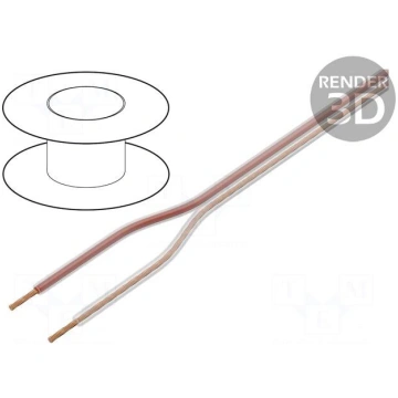 Wire: loudspeaker cable | 2x0,5mm2 | stranded | CC