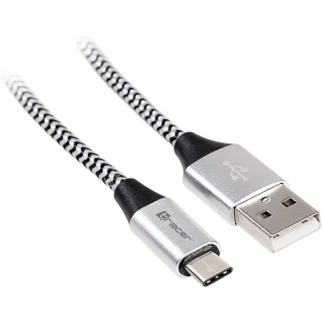 Cable USB 2.0 Type-C male - C male 1,0m black-silv
