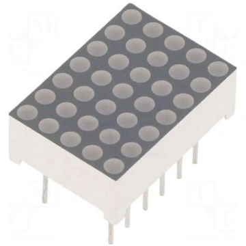 Display: LED | matrix | 5x7 | blue | 80÷120mcd | 1