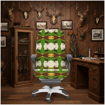 Proud Wild Buck Hunter's Office Chair Cover (
