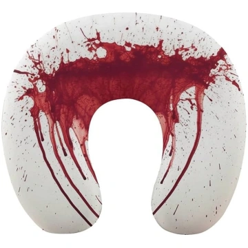 TKJMCSW Blood Splash Travel Pillow Memory Foam Nec