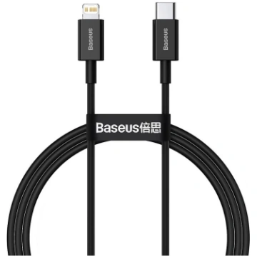 Kabelis Baseus Lightning USB-C 1m Melna