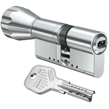 Evva Akura 44 thumbturn cylinder-Matt nickel-50/K4
