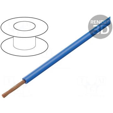 Wire | FLRY-B | stranded | Cu | 0.5mm2 | PVC | blu