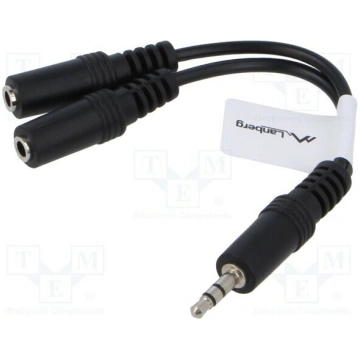 Cable; Jack 3.5mm 3pin socket x2,Jack 3.5mm 3pin p