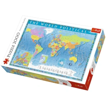 TREFL Puzle Pasaules karte, 2000 gab. TREFL PUZZLE