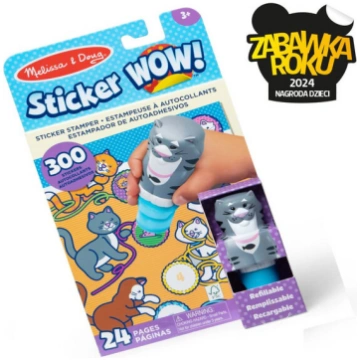 Sticker Wow - Grāmatiņa un zīmogs ar uzlīmēm - Kaķ