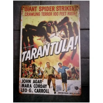Tarantula tin sign