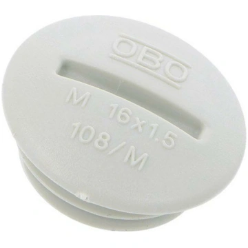 Stopper; M16; 1.5; polystyrene; light grey; 6mm | 