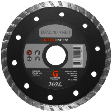 Dimanta Turbo griezšanas disks E30 125 x 7,0 x 2,2