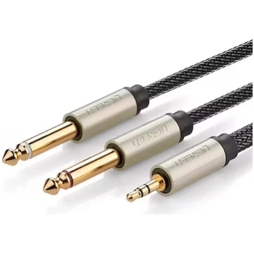 Ugreen TRS 3.5 mm do 2x TS - 1m szary (10613)