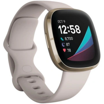 Viedpulkstenis Fitbit Sense Lunar White/Soft Gold