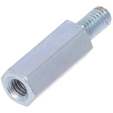 Screwed spacer sleeve; 12mm; Int.thread: M3; Ext.t