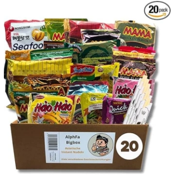 AlphFa Bigbox – 20 Āzijas ātri pagatavojamo nūdeļu