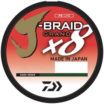 Daiwa J-Braid Grand x8 tumši zaļa pīta aukla ANEB0