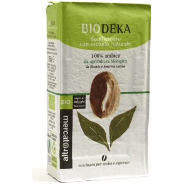 BIODEKA 100% ARABICA DECAFFEINATO MACINATO BIO 250