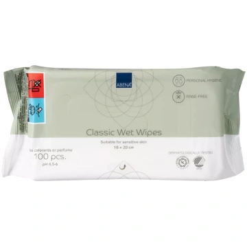 ABENA Classic Wet (18x20 cm) mitrās salvetes, 100 