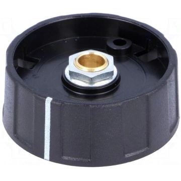 Knob | with pointer | ABS | Øshaft: 6mm | Ø40x15.5