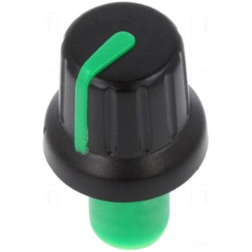 Knob | with pointer | ABS | Øshaft: 6mm | Ø16x14.4