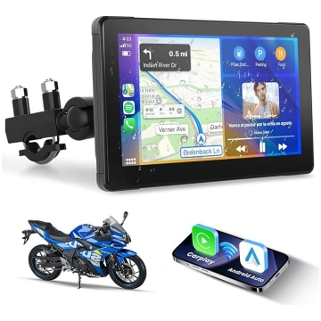 Podofo Bezvadu CarPlay 7 collu ekrāns motociklam -