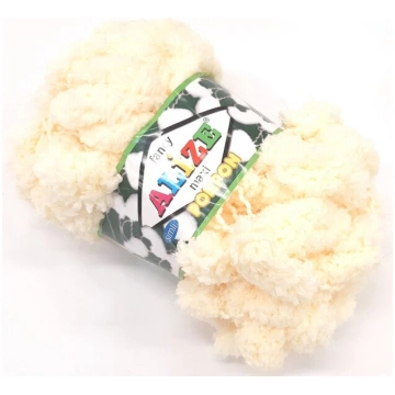 Adīšanas dzija ALIZE Fancy maxi PONPON; krāsa 01