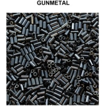 Miyuki sēklu pērlītes Bugle 3mm Gunmetal (~1770 ga