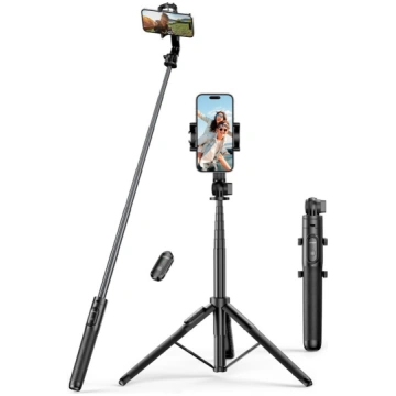 Selfie stick, teleskopiskā nūja telefonam ar statī