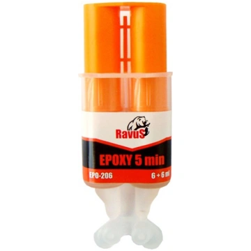 Līme epoksīda Ravus Epoxy 5 min, 0.012 l, caurspīd
