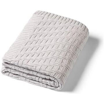 Babyono 1647/02 KNITTED COTTON BLANKET GREY ART#15