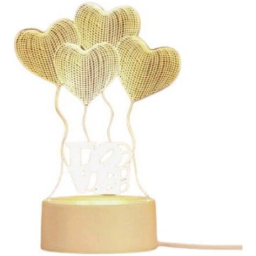 Nakts lampa, Bezkrāsains, Sirds formas LED Dico