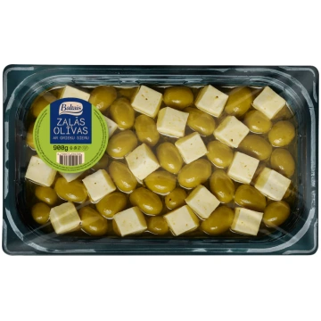 Baltais Zaļās olīvas ar Grieķu sieru, 900g