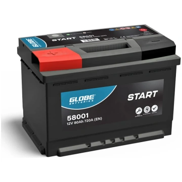 GLOBE SMF 80Ah auto akumulators 19,05 kg Ledakcija