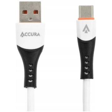 Kabel USB Accura Accura USB-A - USB-C 1.0m gumowy 